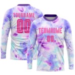 Tie Jersey Uniform Sublimation Dye Soccer Pink-Purple Custom Tie Jersey Uniform Sublimation Dye Soccer Pink-Purple Custom