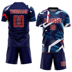 Uniform Jersey Custom Soccer Sublimation Navy Red-White Uniform Jersey Custom Soccer Sublimation Navy Red-White