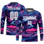 Soccer Uniform Custom Sublimation Jersey White-Pink Figure Soccer Uniform Custom Sublimation Jersey White-Pink Figure