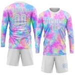 Tie Jersey Soccer Blue White-Light Sublimation Uniform Custom Dye Tie Jersey Soccer Blue White-Light Sublimation Uniform Custom Dye