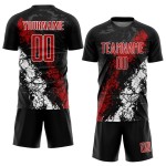 Jersey Red-White Custom Uniform Black Soccer Sublimation Jersey Red-White Custom Uniform Black Soccer Sublimation