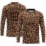 Brown Leopard Soccer Brown-Old Uniform Jersey Gold Custom Sublimation Brown Leopard Soccer Brown-Old Uniform Jersey Gold Custom Sublimation