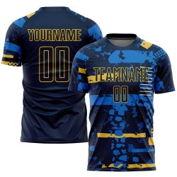 Custom Uniform Sublimation Jersey Navy Soccer Navy-Gold