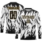 Jersey Black-Old Uniform Gold Custom Sublimation White Soccer Jersey Black-Old Uniform Gold Custom Sublimation White Soccer